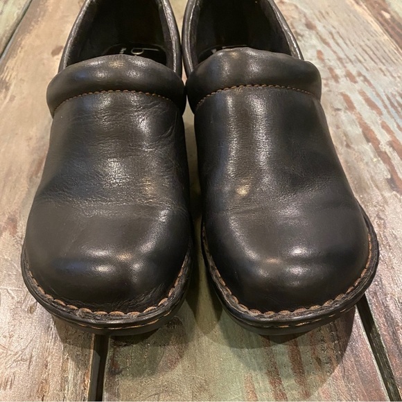 B.O.C. Peggy Clogs Black Leather Comfort Shoes Career Walking Womens Size 8 - Picture 9 of 14